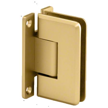 CRL P1n037sb Satin Brass Pinnacle 037 Series Wall Mount Full Back Plate Standard Hinge, Gold