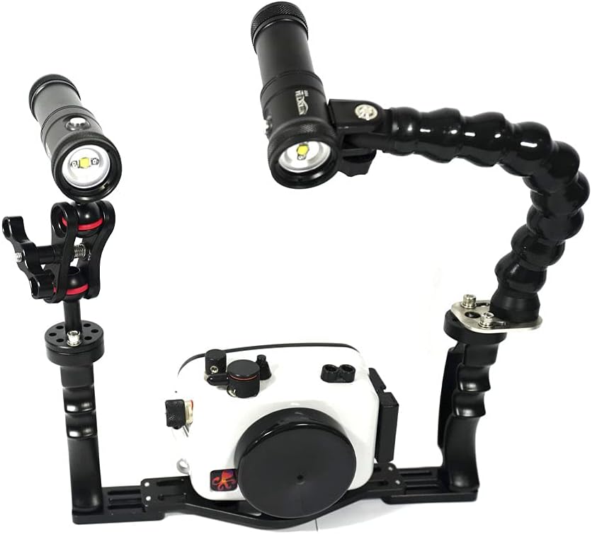 Dive Video Light 2000 Lumen Dive Photography Camera Light for gopro Dive LED Flashlight lamp, 100M/330FT Underwater Flood Light with White Beam red Beam 26650 Battery Rechargeable Torch NiteScuba V20
