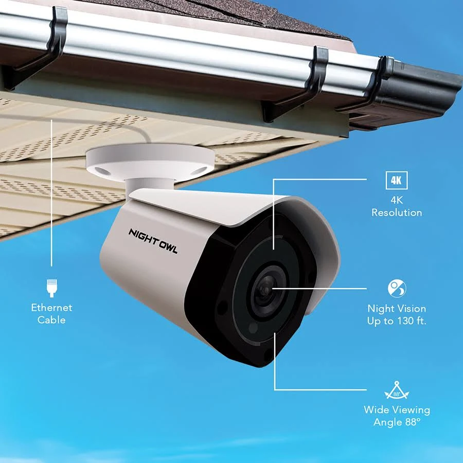 Night Owl 4K Ultra HD Wired IP Cameras (2-Pack)