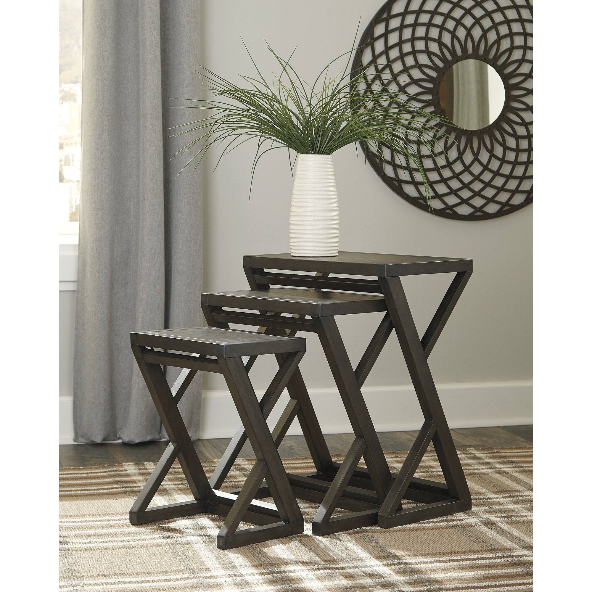 Ashley Furniture Cairnburg Accent Table Set of 3 - Brown