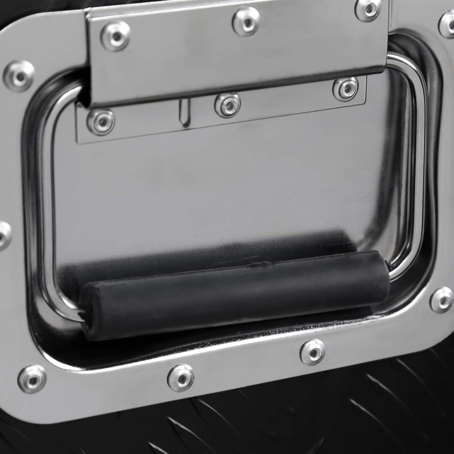 Carpartsinnovate For 29 Truck Pickup Black Aluminum Underbody Tongue Tool Box Trailer Storage+Lock