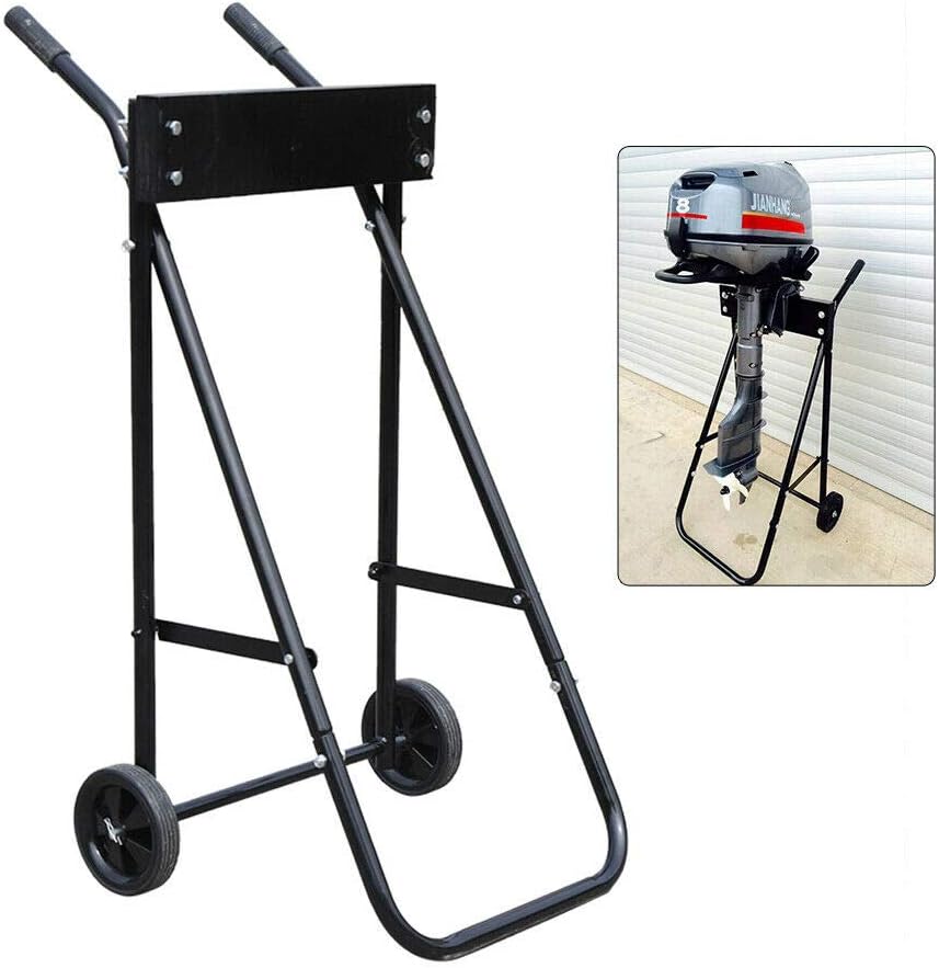 DNYSYSJ Outboard Motor Trolley, Outboard Motor Stand Boat Engine Carrier Stand Transport Wheel Cart for Transporting Outboard Engine Quick Folds Max.Load 70KG