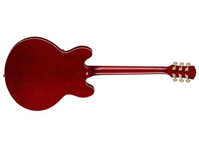 Luna ATH 501 Red Athena Semi-Hollow Guitar, Trans Cherry