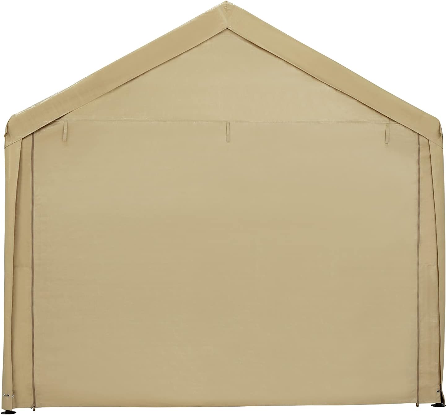 Carport, 10 x 20 ft Heavy Duty Carport with Ventilated Windows, Portable Garage with Removable Sidewalls & Doors, All-Season Car Canopy for Auto, Truck, Boat, SUV, Beige