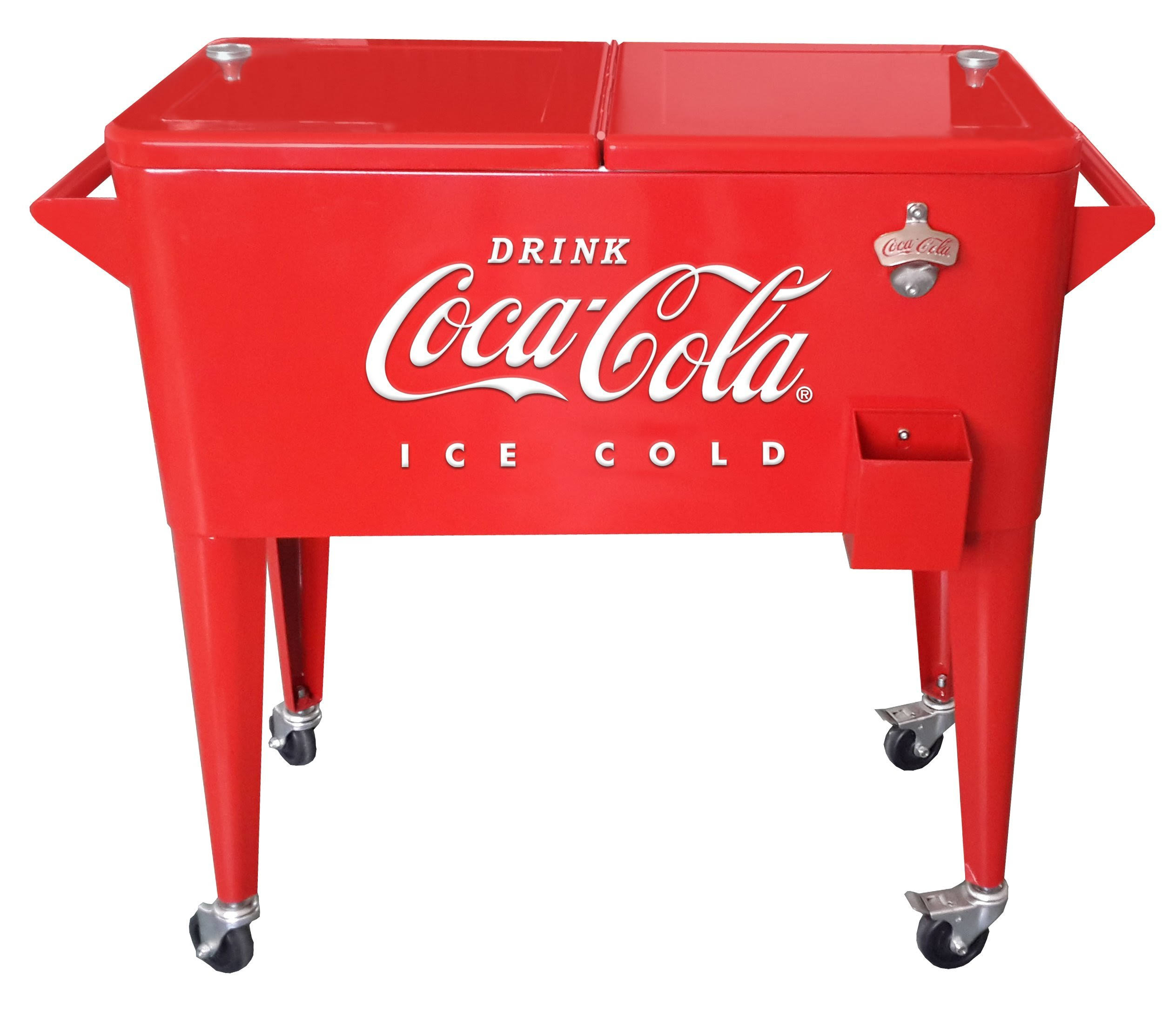 Leigh Country 80 Qt. Embossed (Ice Cold) Coca-Cola Cooler