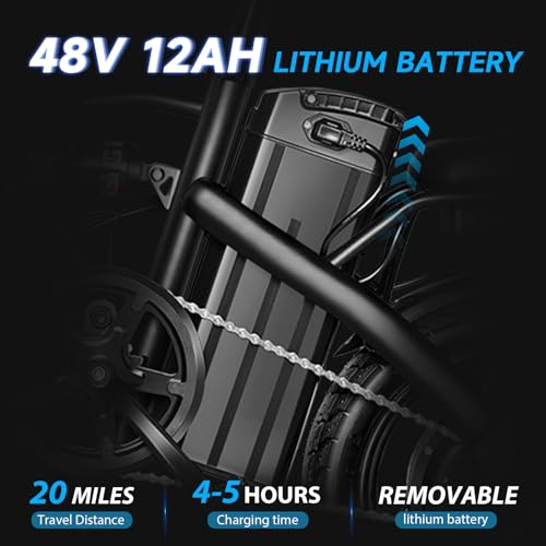 Electric Bike for Adults, Ebike, Electric Bicycle with 576WH Removable Battery,14"/20" Folding Ebike, 20MPH,20+ Miles(MAX),500W High Motor,Multi-Shock Absorption,UL 2849,Commuting Mini E Bikes