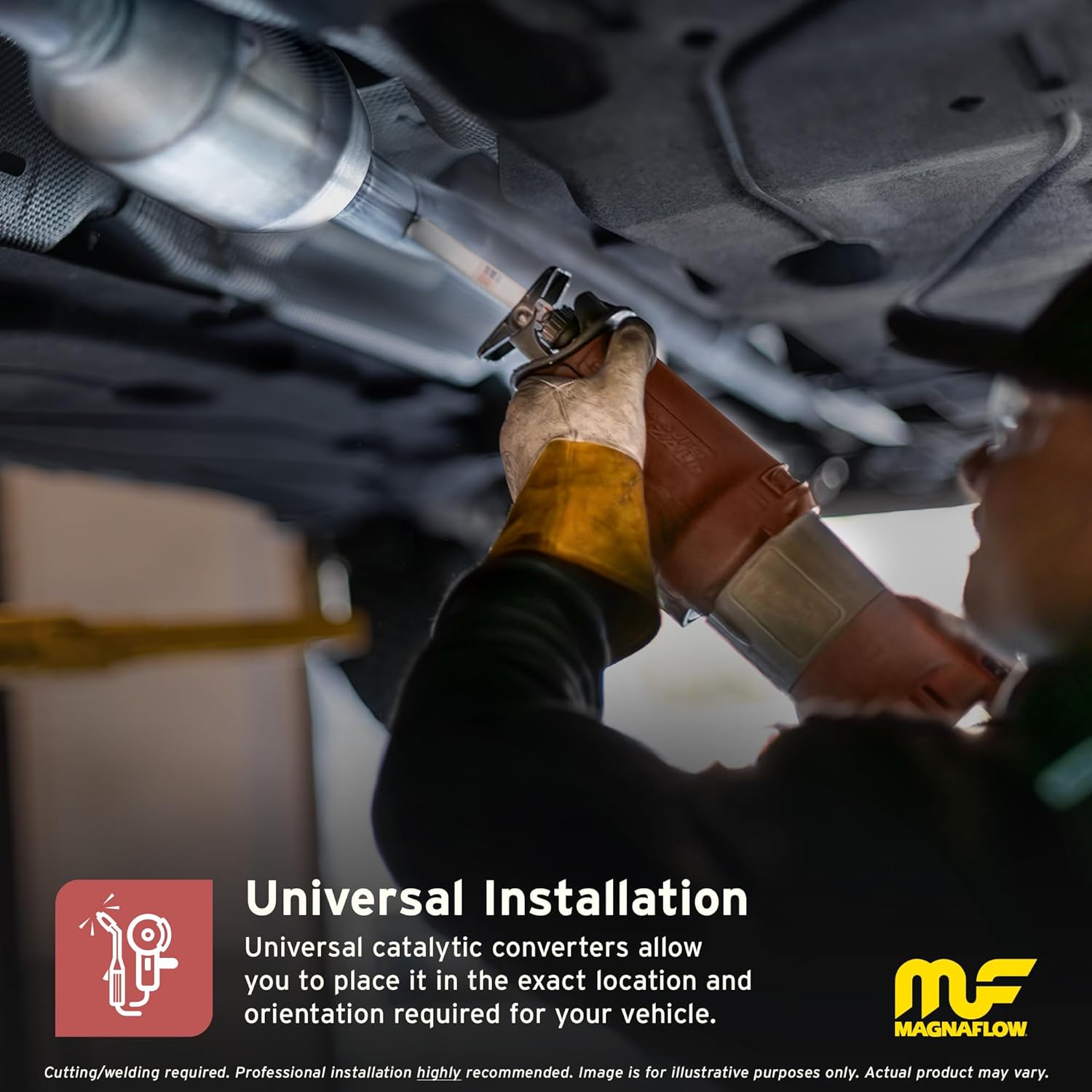 MagnaFlow Catalytic Converter 447206: 2.5"/2.5" Inlet/Outlet, California Grade, Universal Fit (CARB Compliant)