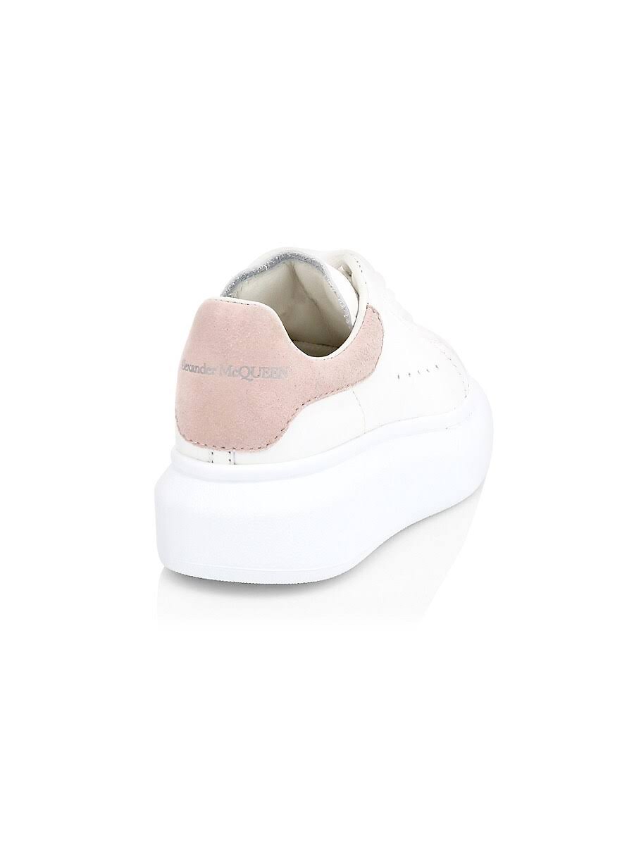 Alexander McQueen Kid&s Oversized Lace-Up Leather Trainers - White Black - Size 13 (Child)