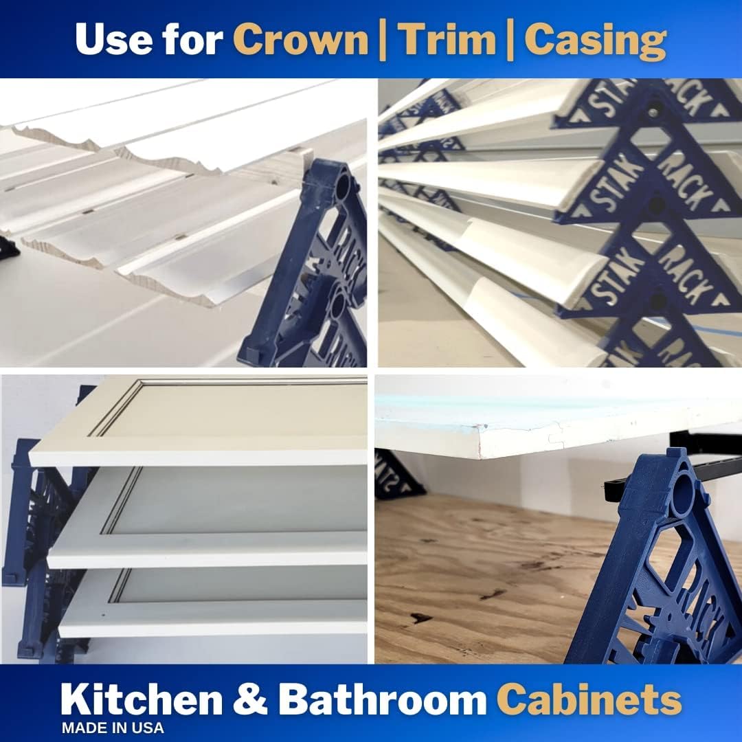Stak Rack | 4 in 1 Painter's Accessory Tool | Stacking Design | Paint Interior or Exterior Doors, Trim & Kitchen Cabinet Doors| for Contractors & Homeowners (12)