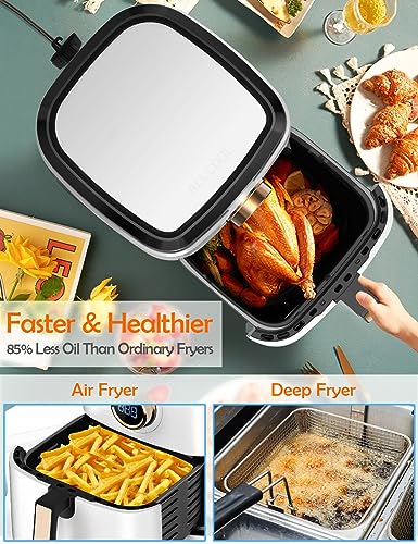 Air Fryer, 5.8 QT Airfryer Oven Large Air Fryer 1700W 8-in-1 with Touch Screen Air Fryers Detachable Dishwasher Safe Nonstick Basket Freidora de Aire 36 Recipes BPA & PFOA Free Air Fryer