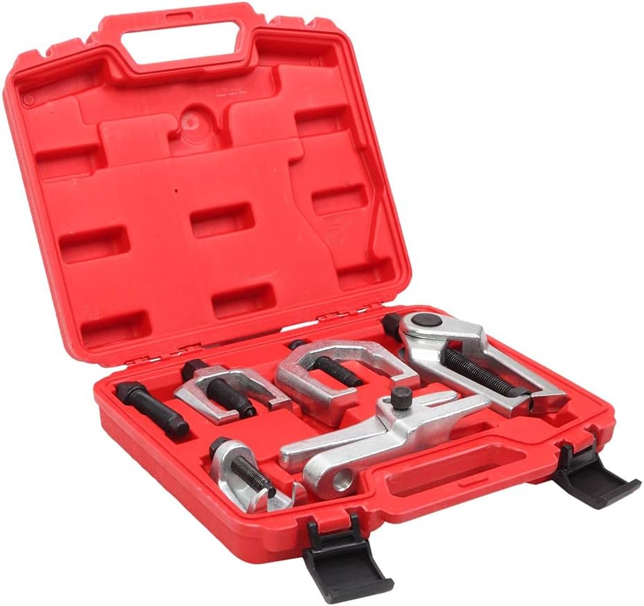 Parts-Diyer 5pcs Ball Joint Separator Tie Rod End Service Remover Pitman Arm Puller Splitter Removal Tool Kit with Case