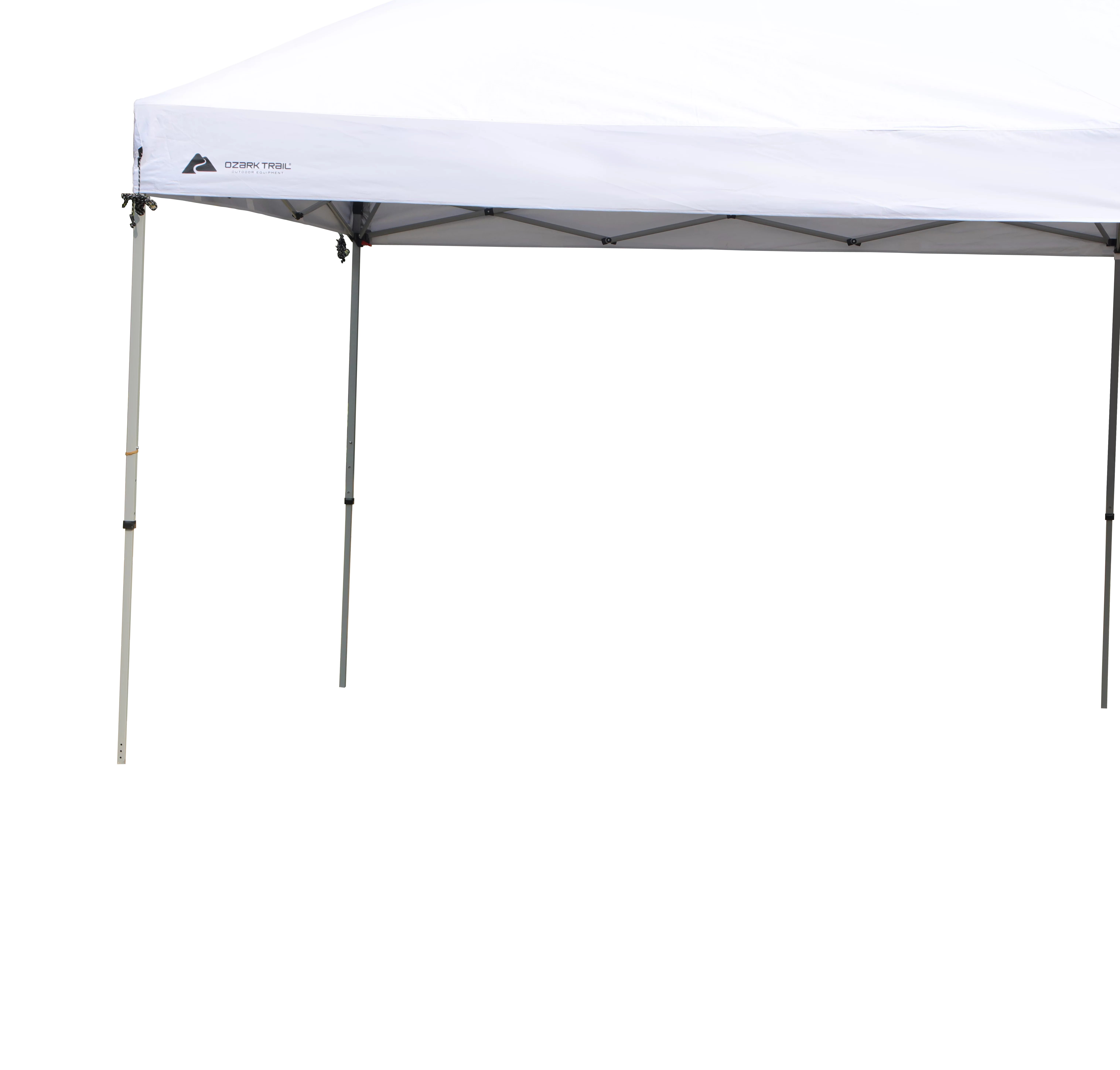 Ozark Trail 20' x 10' Straight Leg Outdoor Easy Pop-up Canopy, White