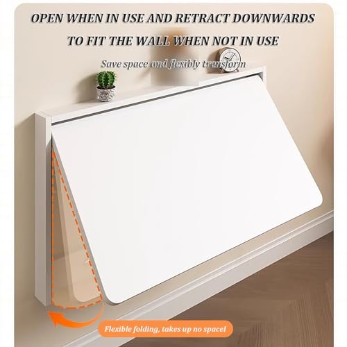 Fold Down Laundry Table,Wall Mounted Desk Folding,Folding Wall-Mounted Drop-Leaf Table,Space Saving,for Kitchen Laundry Room Bathroom Bedroom,Folding Design. (Size : L60*W40cm)