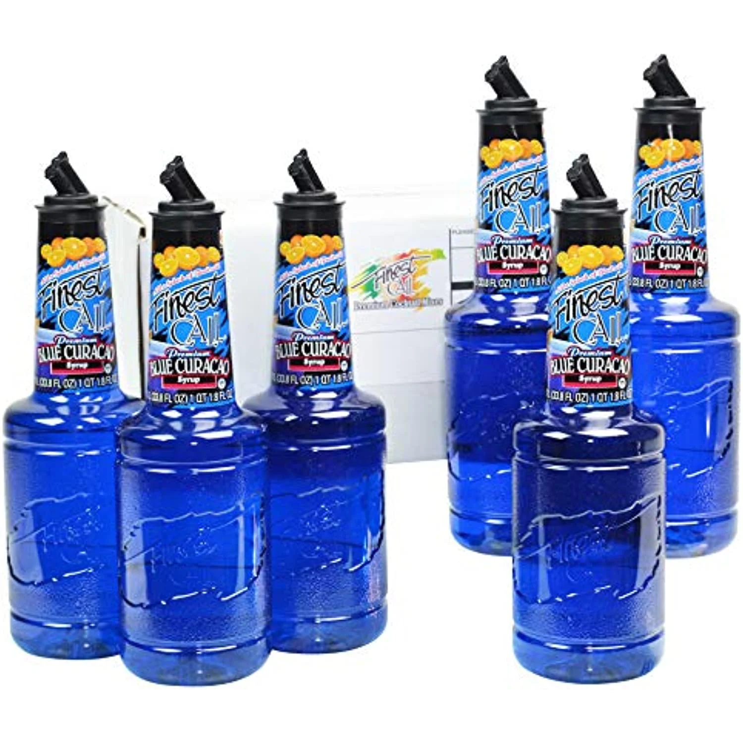 Finest Call Premium Blue Curacao Drink Mix, 1 Liter Bottle (33.8 Fl Oz), Pack Of 6