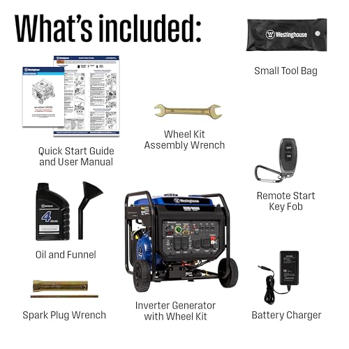 Westinghouse 11000 Peak Watt Tri-Fuel Portable Inverter Generator, Remote Start, Transfer Switch Ready, Gas/Propane/Natural Gas Powered, Low THD, Safe for Electronics, Parallel Capable, CO Sensor