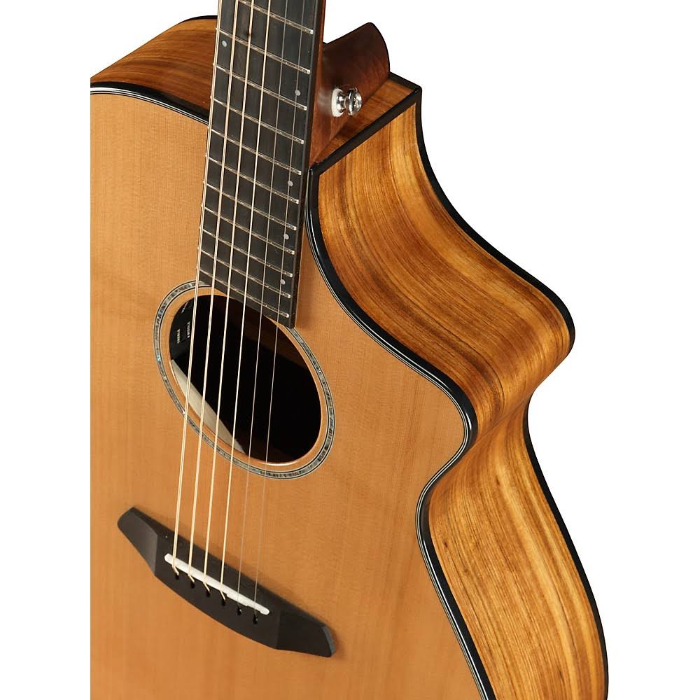 Breedlove Pursuit Concert All-gloss Red Cedar-Ovangkol Acoustic-Electric Guitar with Gig Bag Natural 190839784766