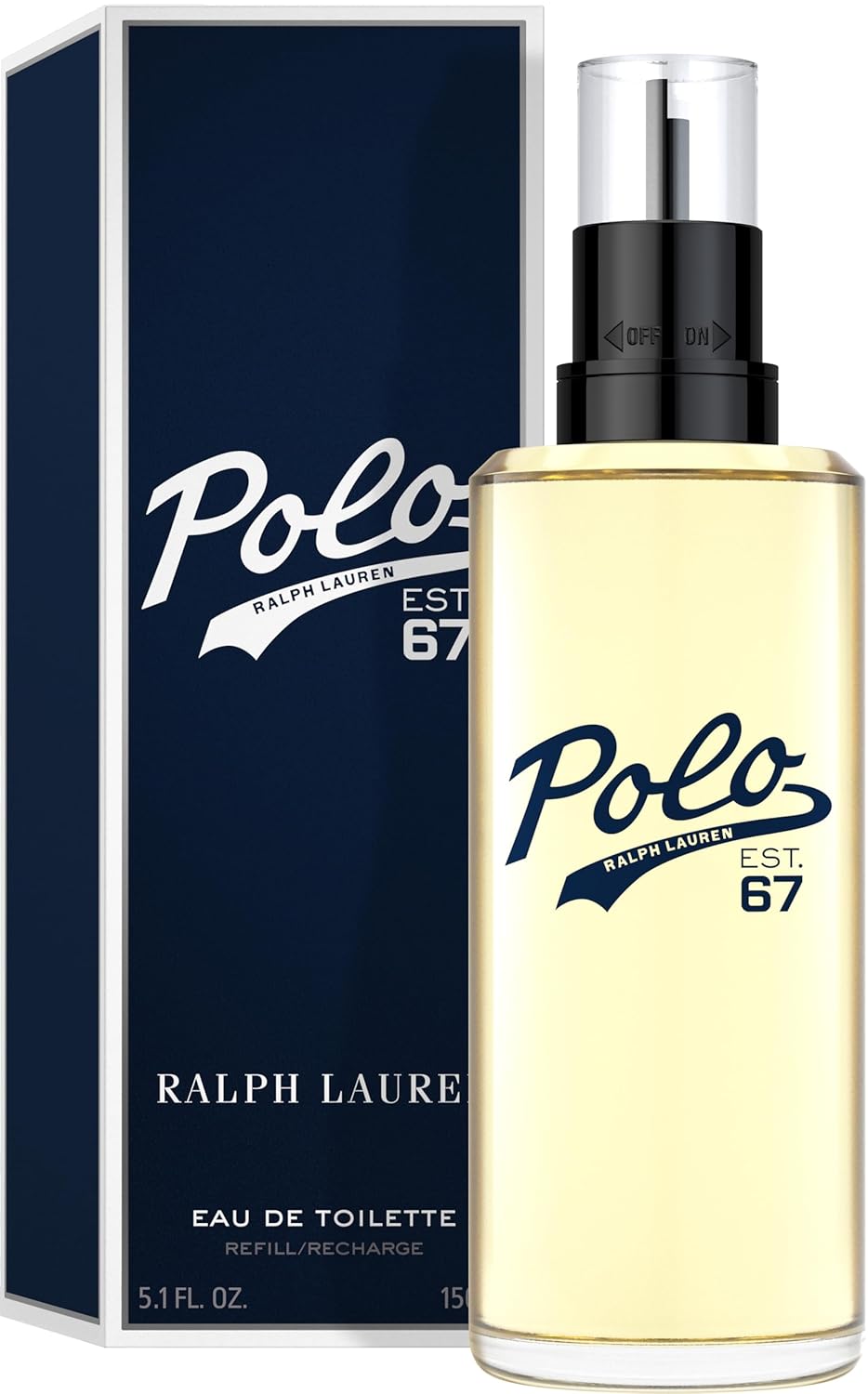 Ralph Lauren - Polo 67 - Eau de Toilette - Men's Cologne Refill Bundle - Woody & Solar Scent - With Sunflower, Bergamot, & Patchouli - Full Size, 2.5 Fl Oz Cologne & 5.1 Fl Oz Refill Bottle