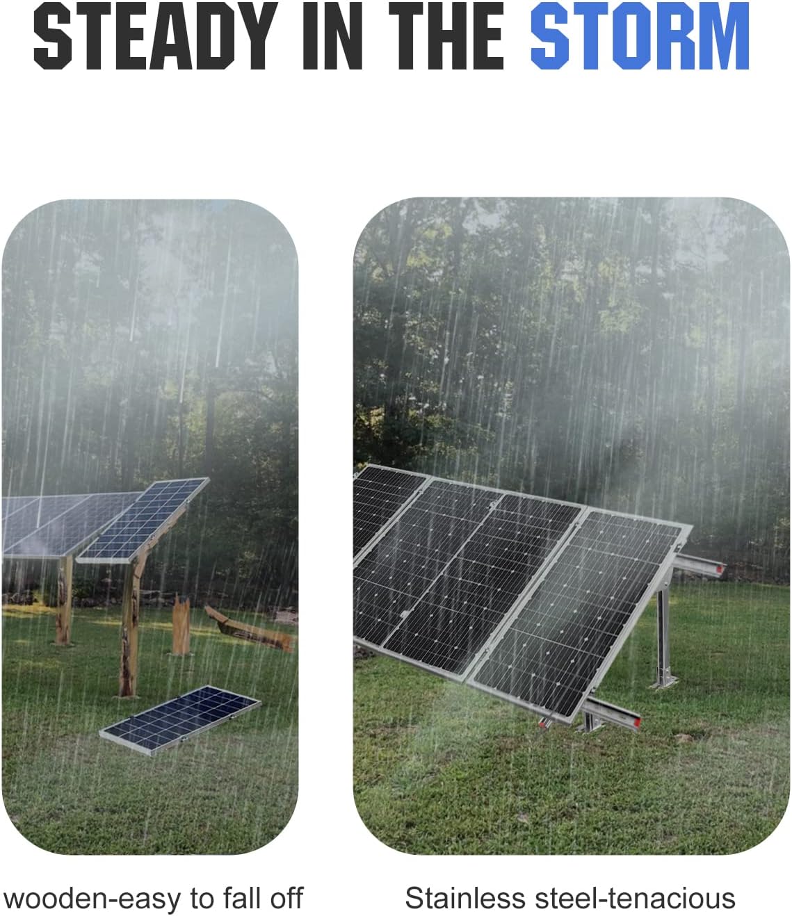 ECO-Worthy Adjustable Multi-Pieces Solar Panel Mounting Brackets Kit System for 1-4pcs Solar Panels