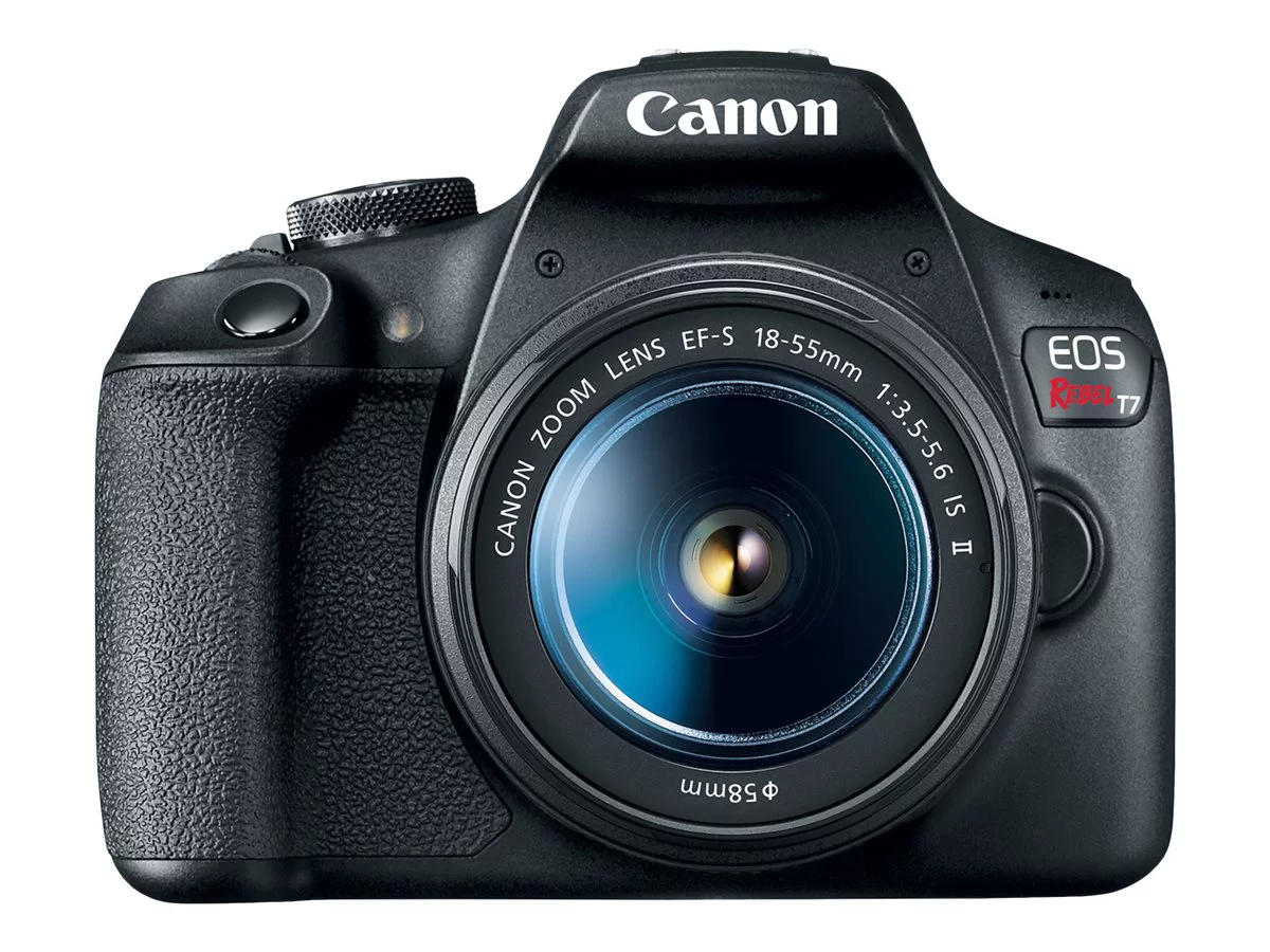 Canon EOS Rebel T7 - Digital camera - SLR - 24.1 MP - APS-C - 1080p / 30 fps - 3x optical zoom EF-S 18-55mm IS II lens - Wi-Fi, NFC - black