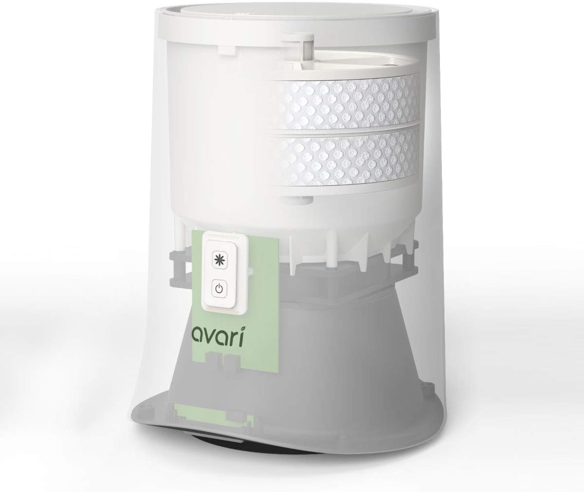 Avari 600 Tabletop Personal Air Purifier Made in Korea. Electrostatic Charged Filter (Better than HEPA) Filters Pollen, Smoke, Mold, Dust, Pet Dander - White