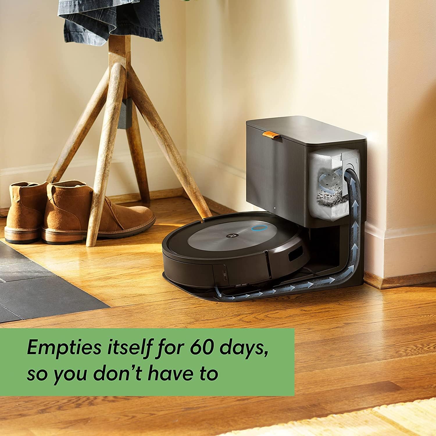 iRobot&reg; Roomba&reg; j7+ (7550) Robot Vacuum Bundle with Automatic Dirt Disposal - Wi-Fi Connected, Smart Mapping, Ideal for Pet Hair (+2 AllergenLock Dirt Disposal Bags)