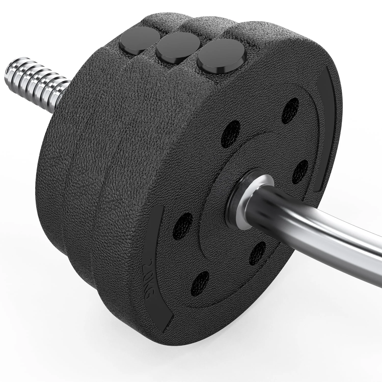 ARVAKOR 66LB 2 in 1 Adjustable Dumbbell Set with Connecting Rod, Lifting Dumbbells Used as Barbell for Whole Body Workouts, Black