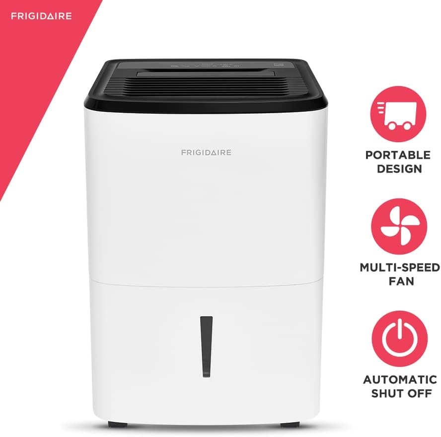 Frigidaire Dehumidifier, High Humidity 50 Pint Capacity, in White