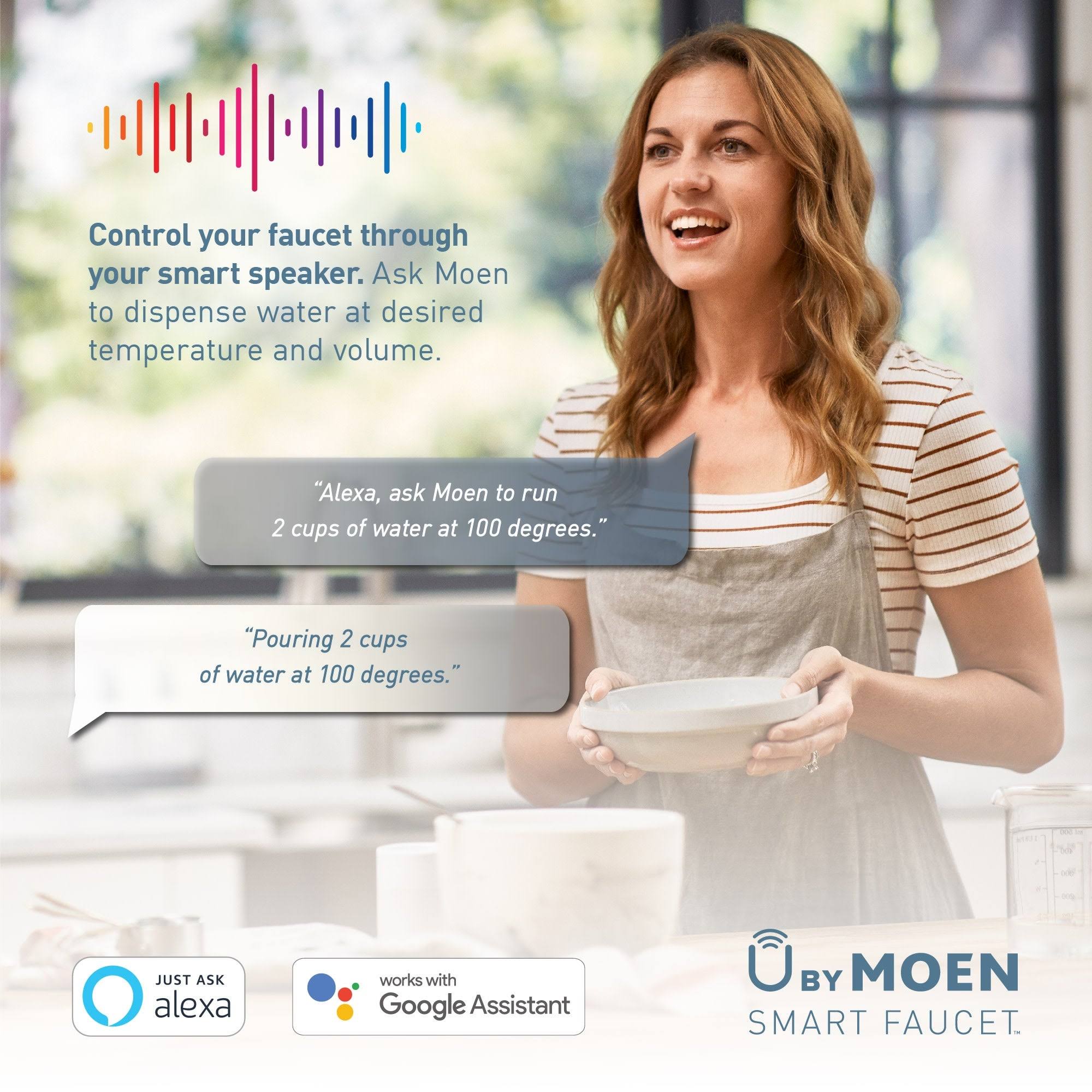 Moen 7864EVC Sleek One-Handle Voice Activated Pulldown Kitchen Faucet - Chrome