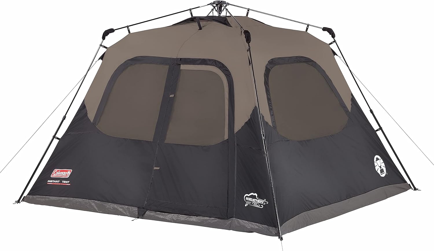 Coleman Back Home Screen Canopy Tent with Instant Setup, Outdoor Gazebo & Camping Tent | 6 Person Cabin Tent with Instant Setup, Brown/Black