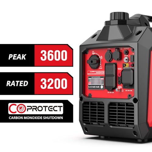 PowerSmart 2500-Watt Portable Inverter Generator with Super Quiet for Camping