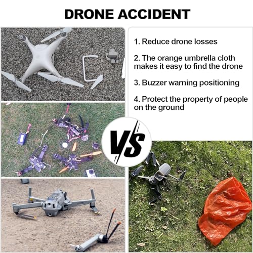 Manti 3 Plus UAV Flight Safety Guard, 2024 Upgraded Big Auto Umbrella, Drone Parachute for DJI Mavic 3/Mavic 3 Classic/Mavic 3 Cine/Mavic 3 Pro/Mavic 3E/Mavic 3T/Air 3/Air 2/Air2s/Mavic Pro/Mavic 2,