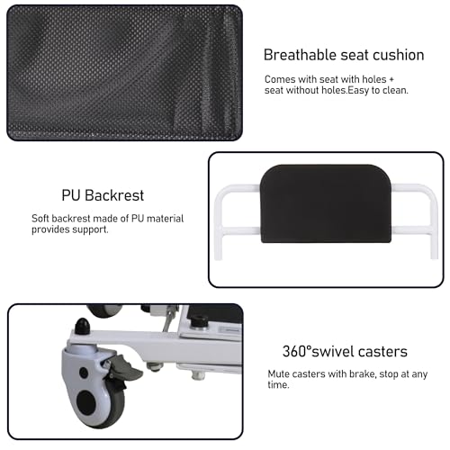 Patient Lift for Home Wheelchair Lift Transfer Chair, Bathroom Wheelchair, Patient Transfer Chair, Bedside Commode, Shower Chair, Portable car Lift, Lift Seats for Elderly with Soft Cushion