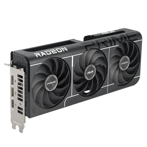 ASUS Prime Radeon™ RX 9070 XT OC Edition Graphics Card (PCIe 5.0, HDMI/DP 2.1, 2.5-Slot Design, axial-tech Fans, Dual Ball Fan Bearings, Dual BIOS, GPU Guard)