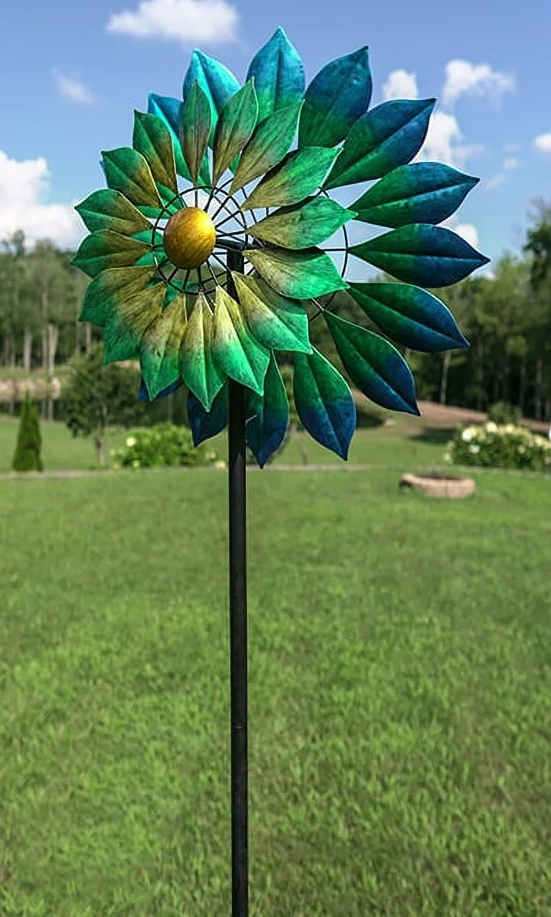 Marshall Kinetic Monterey Wind Spinner, Blue & Green, 93"H