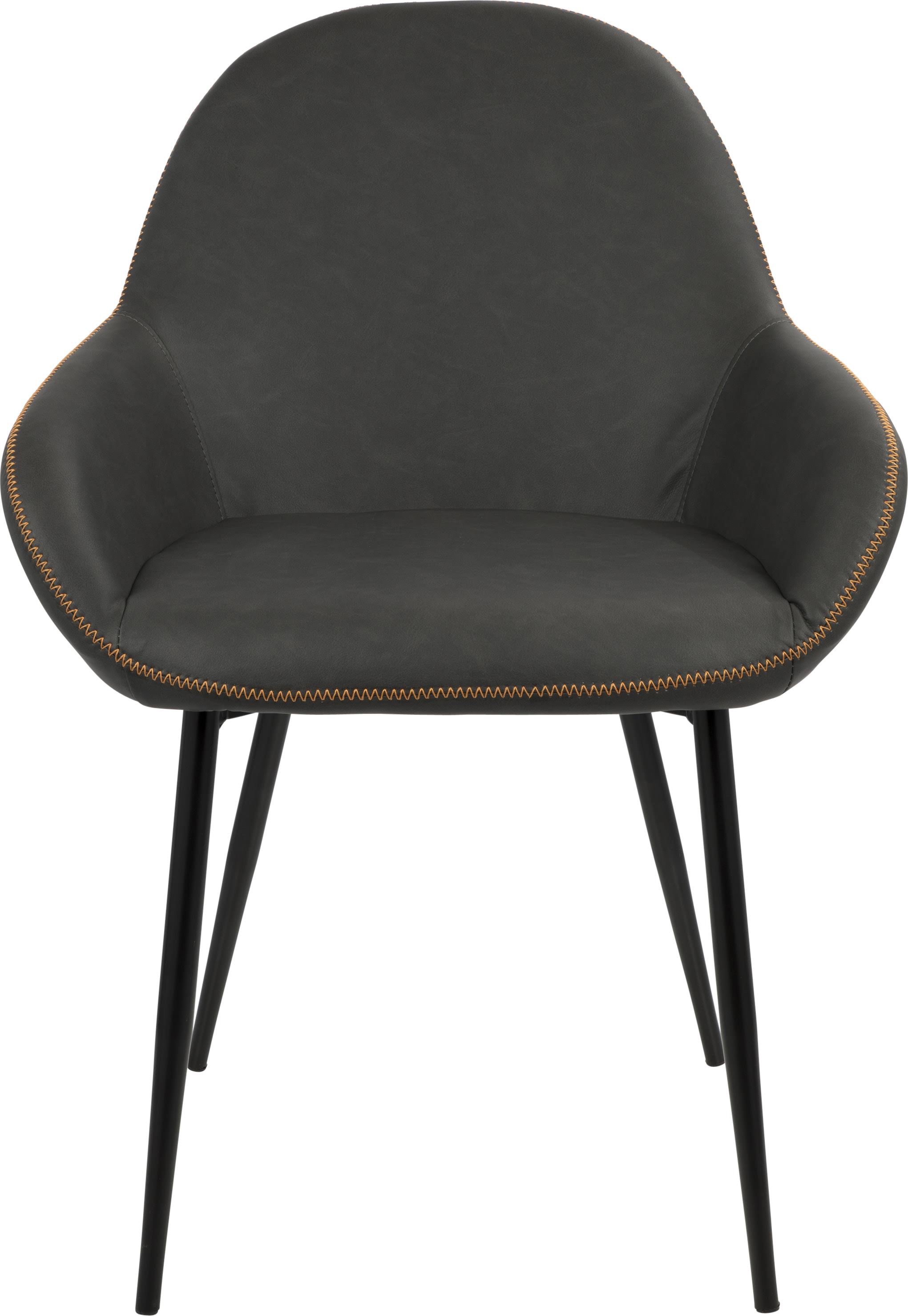 LumiSource Clubhouse Dining Chair in Grey/Black (Set of 2)