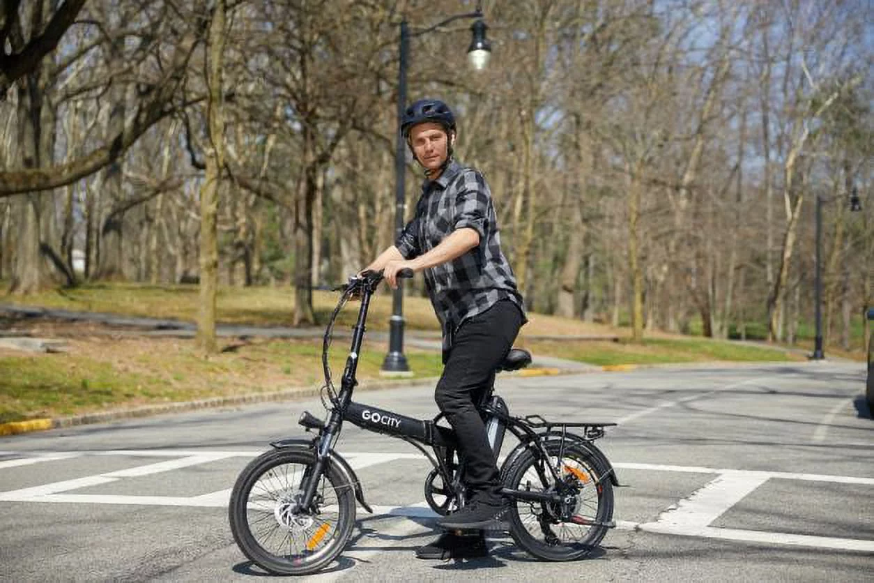 GoPower GoCity 500W Foldable Electric Bike for Adults, up to 36 Miles, 20 MPH, LCD Display, E-Bike