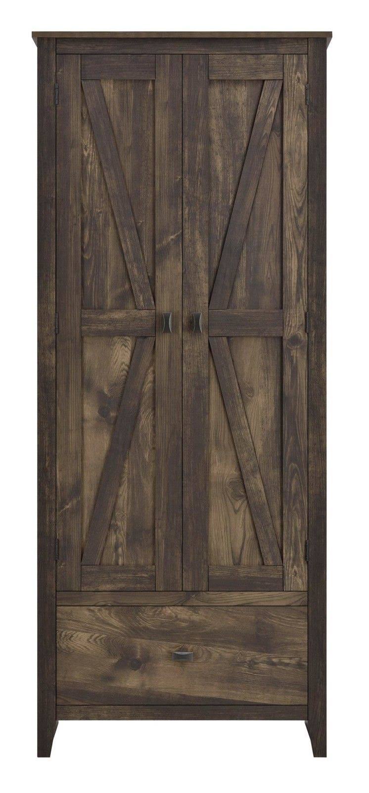 Farmington 30x22 Wide Storage Cabinet, Rustic