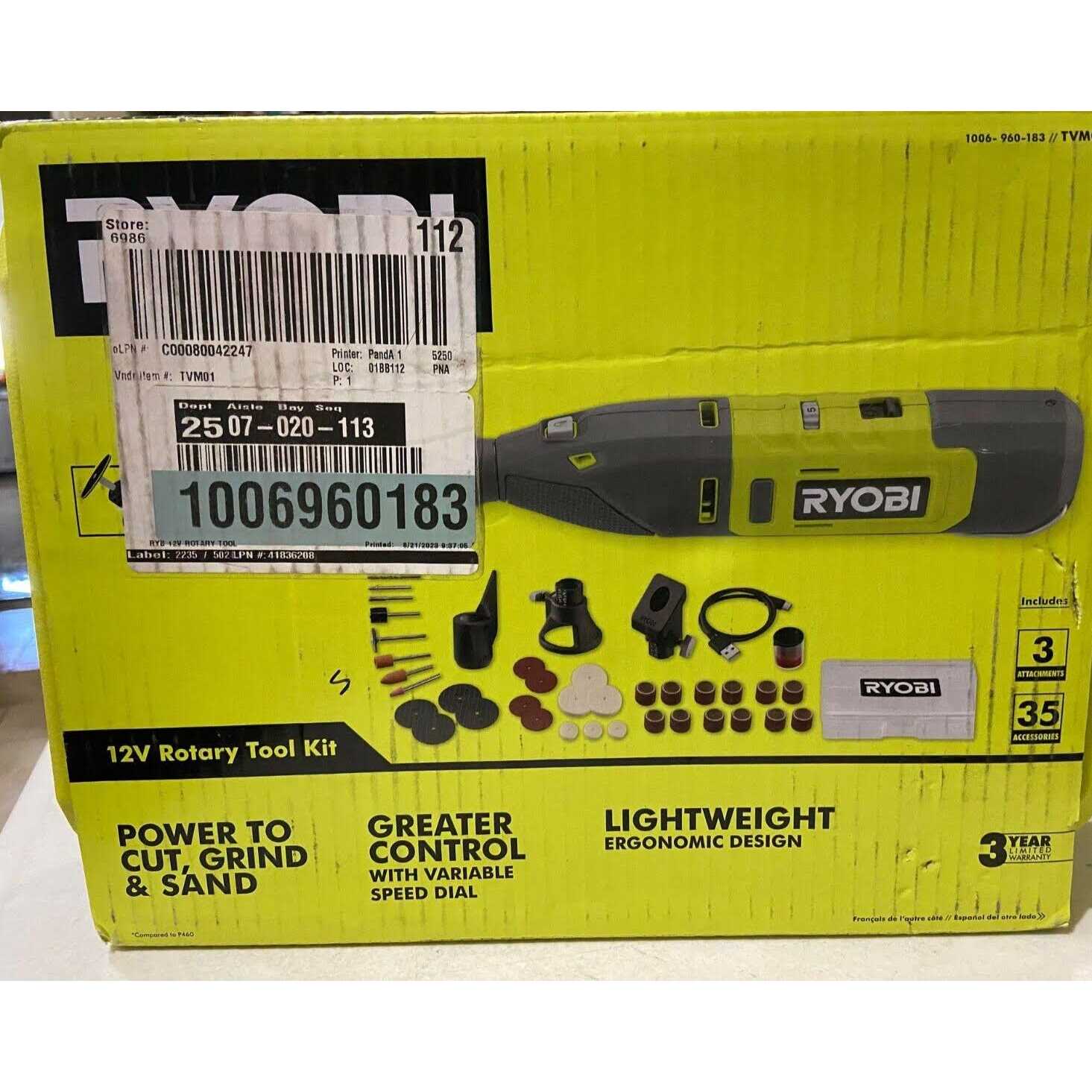 Ryobi 12V Cordless Rotary Tool Kit - Shop Hardware Tools Online Store