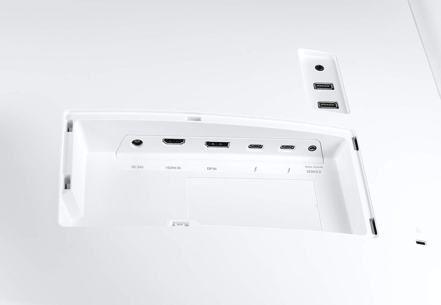 SAMSUNG 34” ViewFinity CJ79 Series Ultrawide QHD (3440x1440) Computer Monitor, 100Hz, Thunderbolt 3 Daisy Chain, QLED, HDMI, USB Hub, Height Adjustable Stand, LC34J791WTNXZA, White