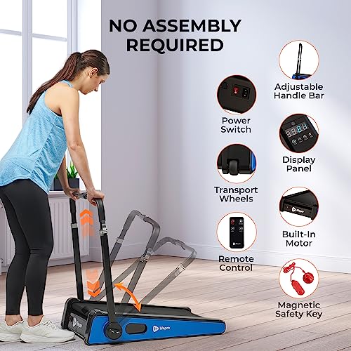 Lifepro Smallest Portable 30in Small Mini Walking Pad Treadmill Installation Free, Adjustable Incline, Under Desk Work Compact Treadmills for Home/Office - Max Load 220Lbs & Speed 3MPH