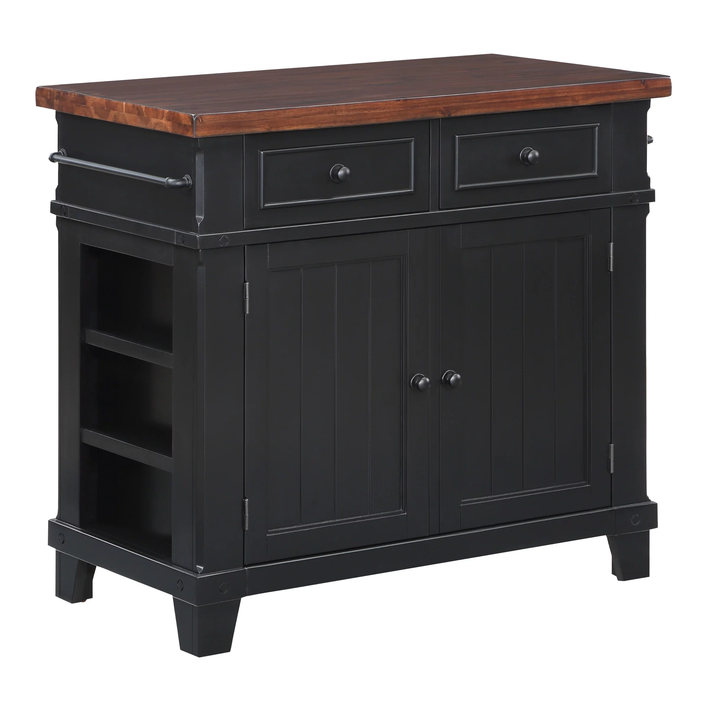 Madison Kitchen Island in White Finish Engineered Wood