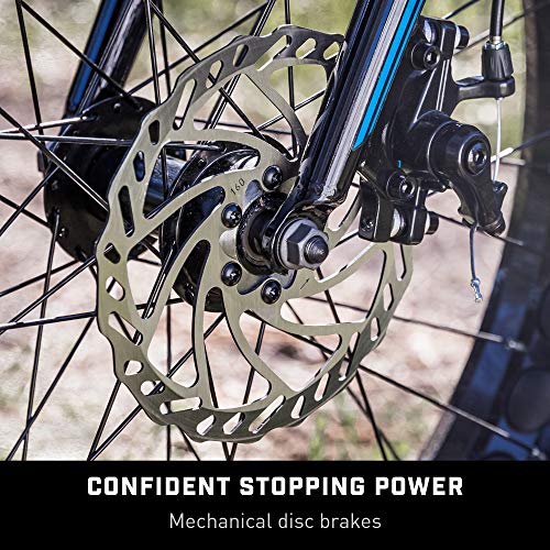Mongoose Argus Trail or ST Fat Tire Mountain Bike, 20, 24 or 26 Inch Bike for Kids and Adults, 7 or 16 Speed, Aluminum or Steel Frame, Knobby Mountain Fat Tires, Mechanical Disc Brakes