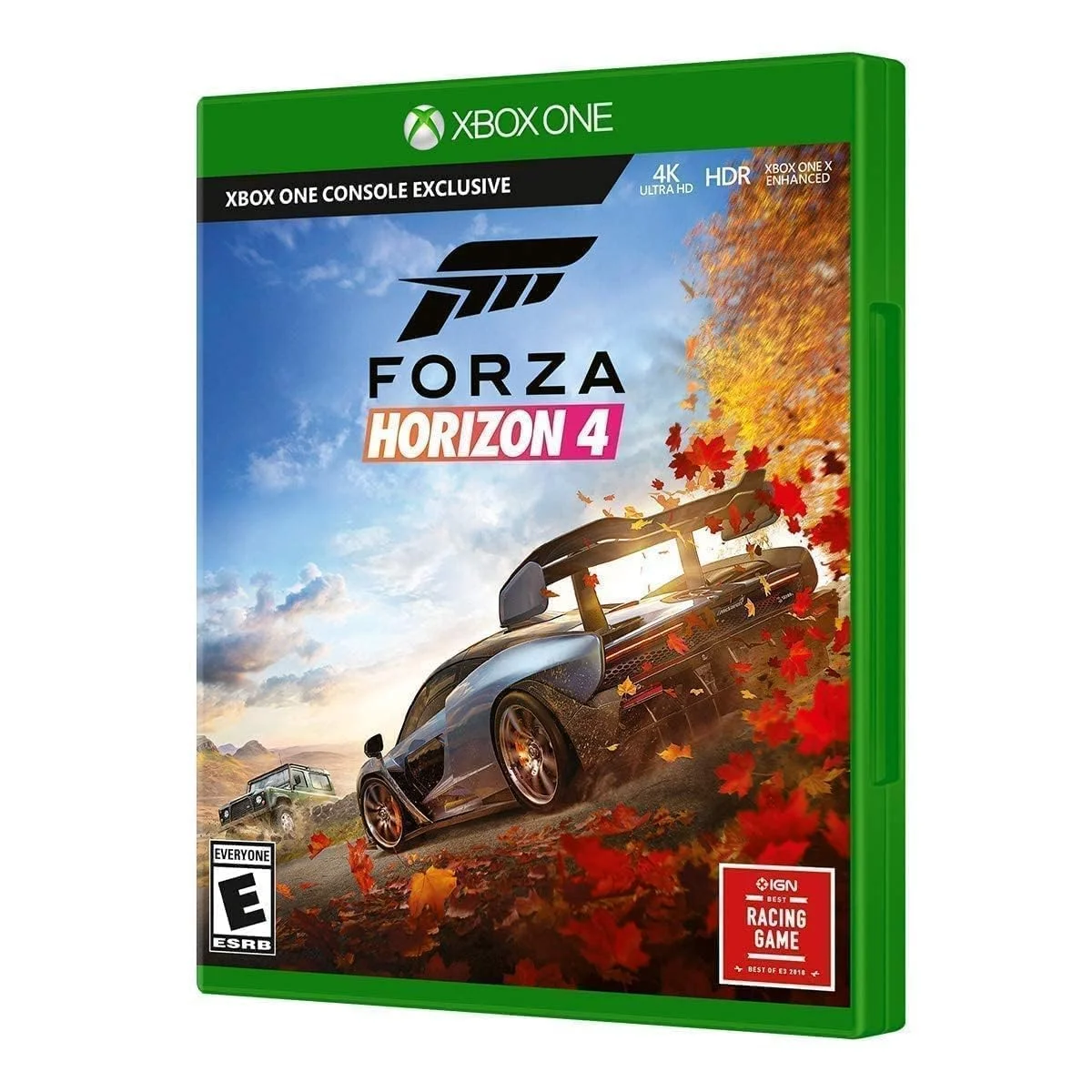 Forza Horizon 4 Xbox One - Xbox One supported - ESRB Rated E (Everyone) - Racing Game - Collect over 450 cars - Race. Stunt. Create. Explore - Xbox One X Enhanced