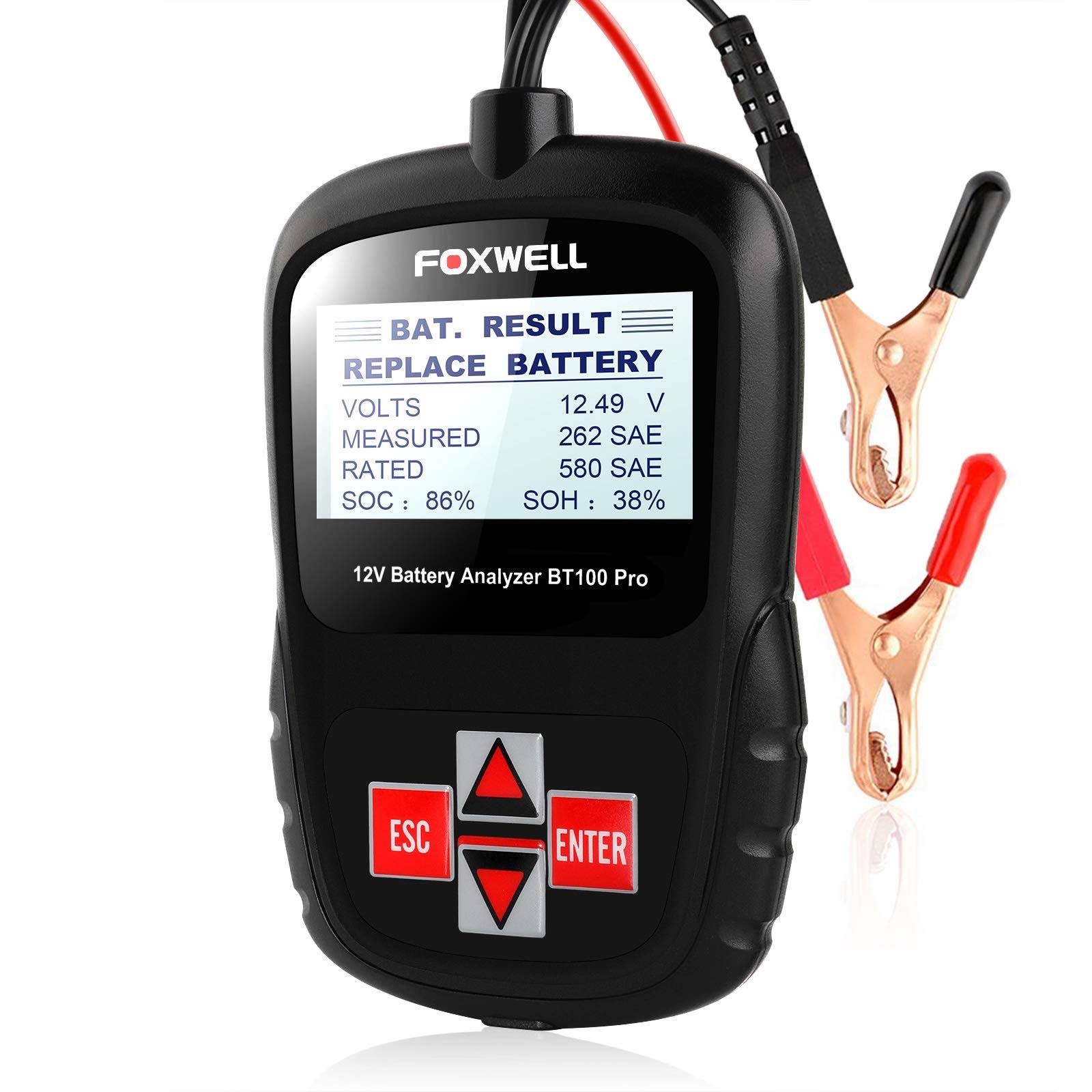 Foxwell BT100 12V Battery Analyzer Pro 100-1100 CCA Battery Load Tester