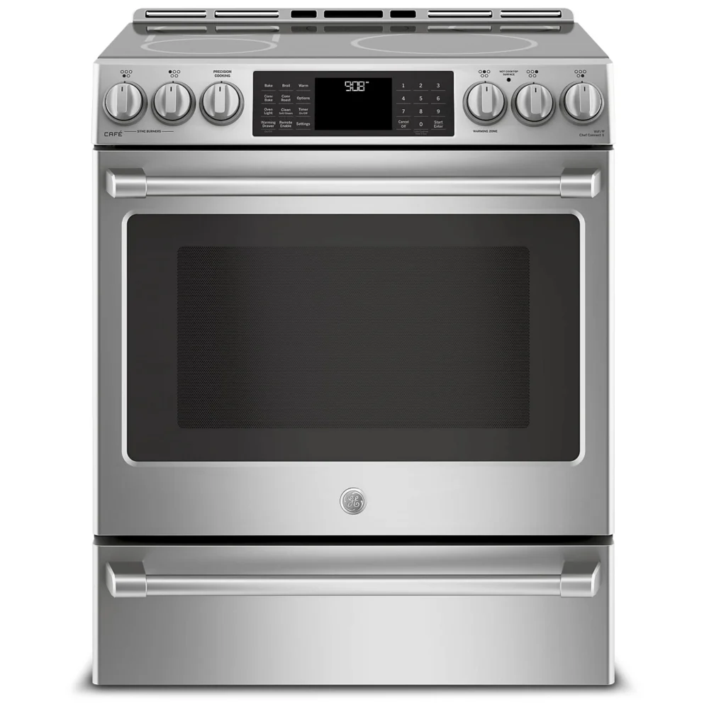Cafe Electric Range, Electric, 30, 5.6 cu. ft. Stainless Steel - CCHS985SELSS