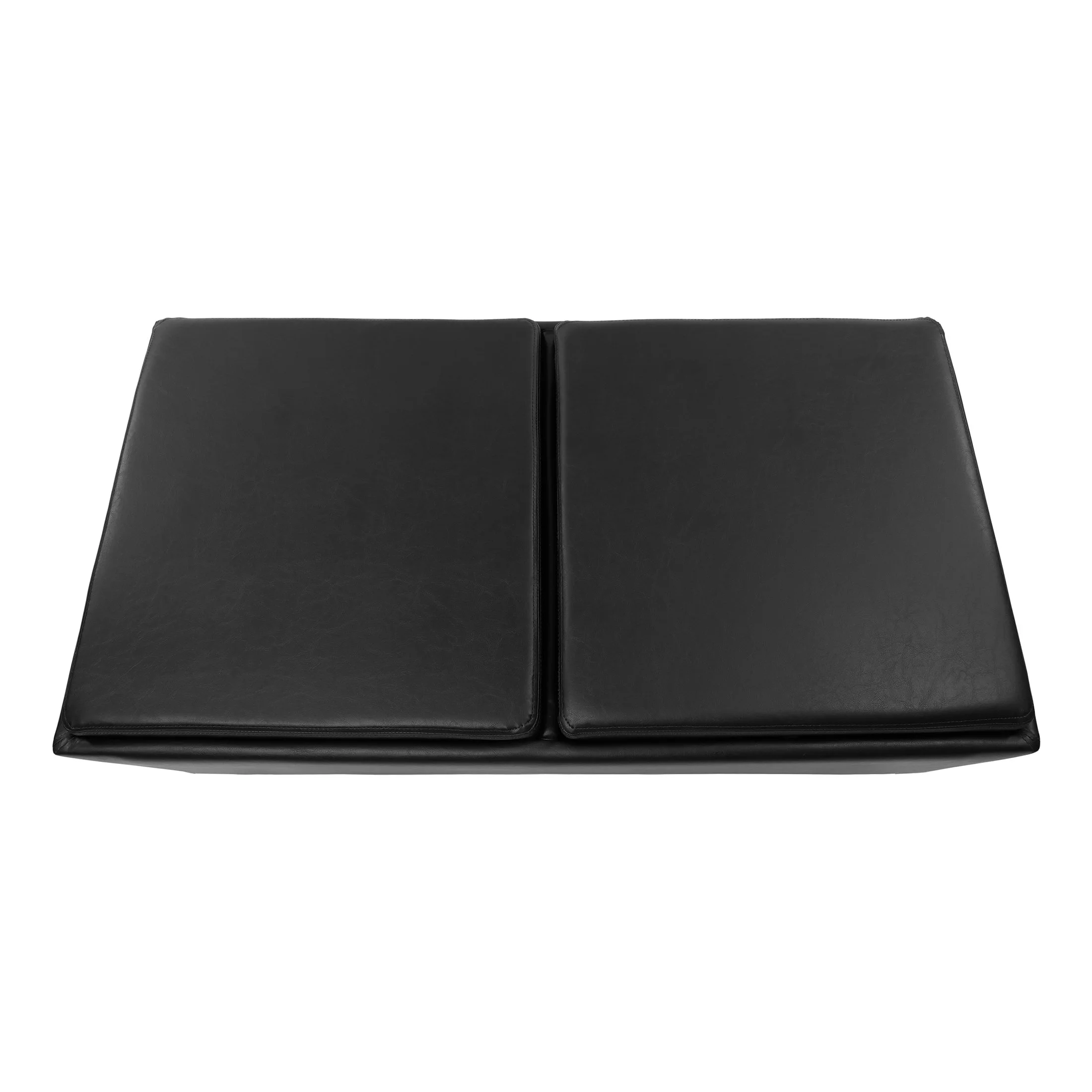 OakvillePark Allura Faux Leather Upholstered Storage Cocktail Ottoman, Espresso