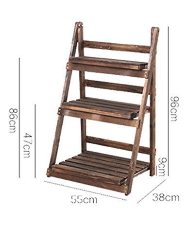Multiple Layers Plants Flower Stands, Solid Wood Folding Flower Pot Racks, Balcony Living Room (4)