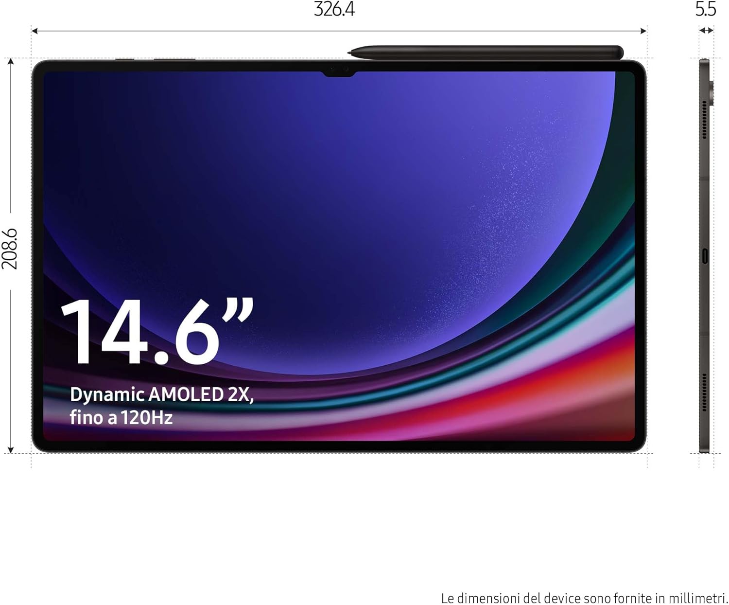 SAMSUNG Item Name Galaxy Tab S9 Ultra WiFi ONLY Factory Unlocked Tablet SM-X910NZA 14.6 Inch, Android Tablet Including S Pen US Version 2023 (12GB+256GB, Grey)