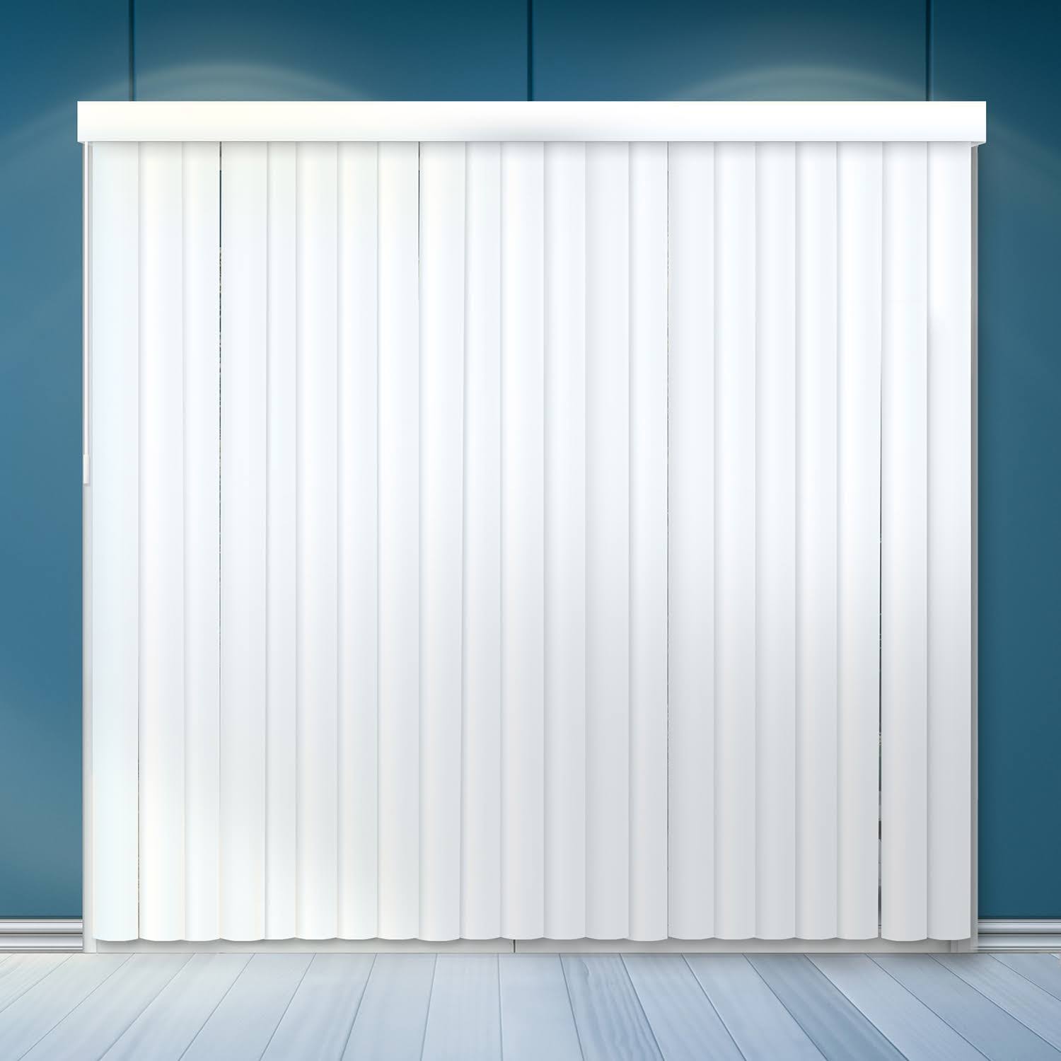 Chicology Cordless Vertical Window Blinds, White, Size: 78 inch x 84 inch
