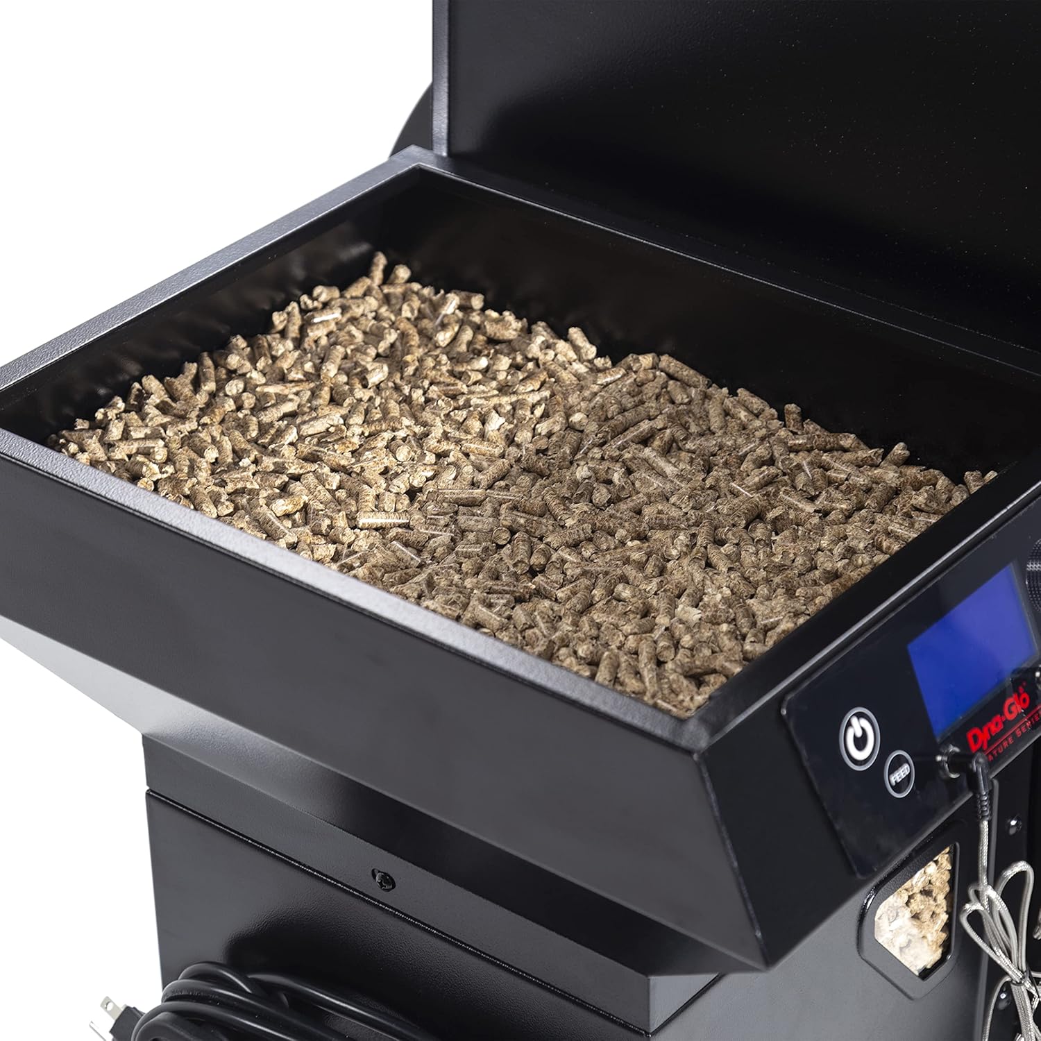 Dyna-Glo DGSS450BPW-D Signature Series 460 Total Sq. in. Wood Grill Pellet Grill & Smoker, Black/red